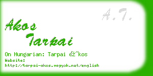akos tarpai business card